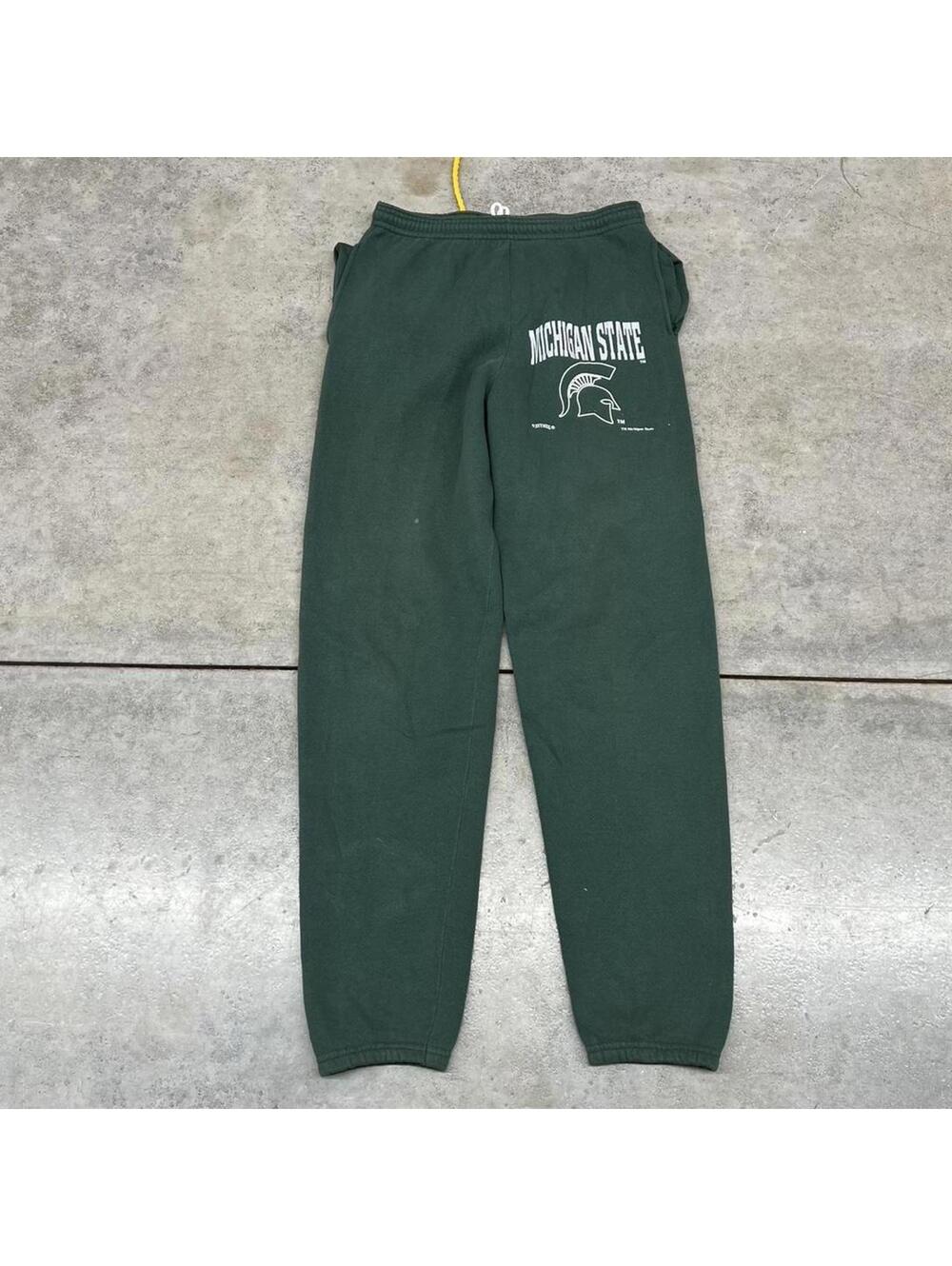 vintage michigan state university collegiate green jogger sweatpants size small